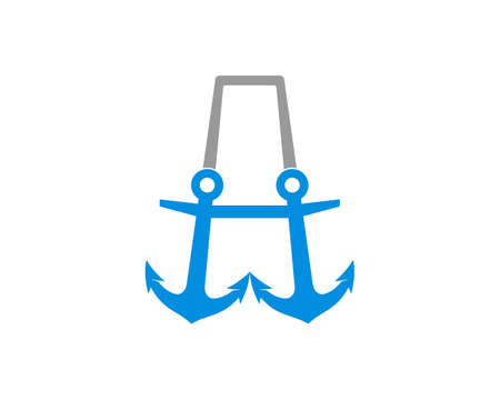 A Letter with two anchor connectionのイラスト素材