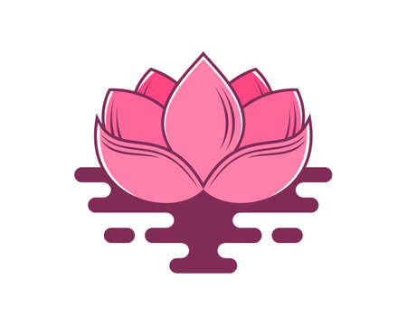 Lotus flower vector illustration logoのイラスト素材