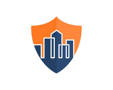 City line inside the shield logoのイラスト素材