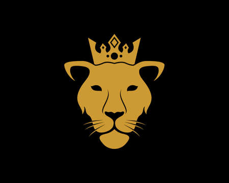 Lion king face in the black backgroundのイラスト素材