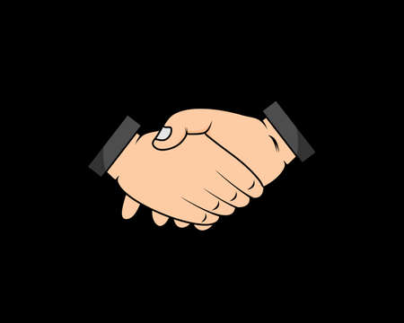 Business handshake vector illustration logoのイラスト素材