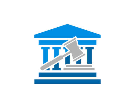 Law house of justice with law scale insideのイラスト素材