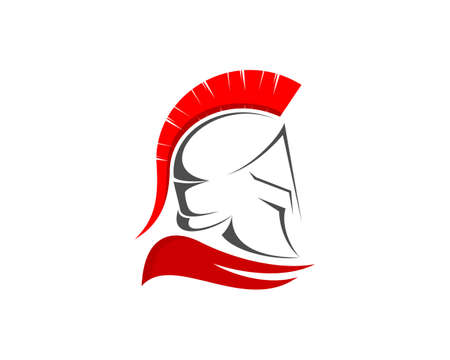 Spartan helmet vector illustration logoのイラスト素材