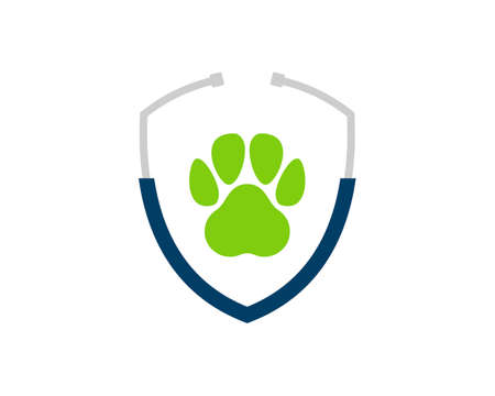 Stethoscope shield with pet finger print insideのイラスト素材