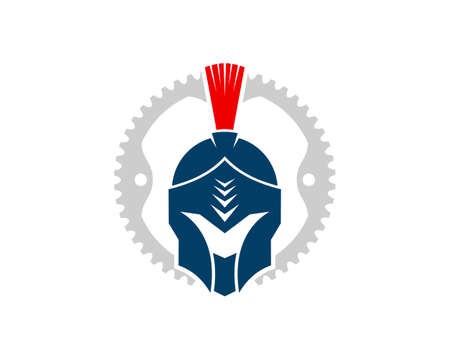 Bicycle bike with spartan helmet insideのイラスト素材