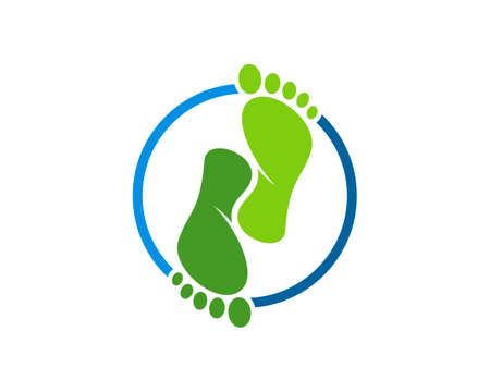 Circle shape with healthy foot care insideのイラスト素材