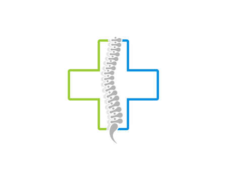 Plus medical symbol with back spine in the middleのイラスト素材
