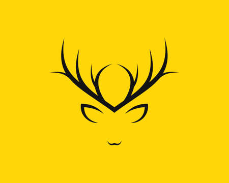 Abstract deer antlers in black colorsのイラスト素材