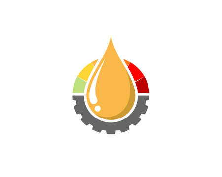 Oil droplet on the gear wheel illustrationのイラスト素材