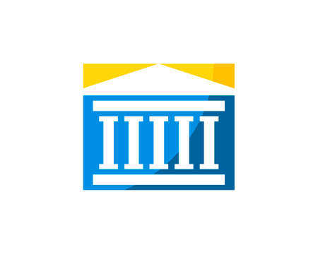 Rectangle shape with law building insideのイラスト素材