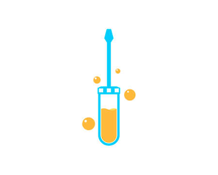 Screwdriver with laboratory liquid insideのイラスト素材