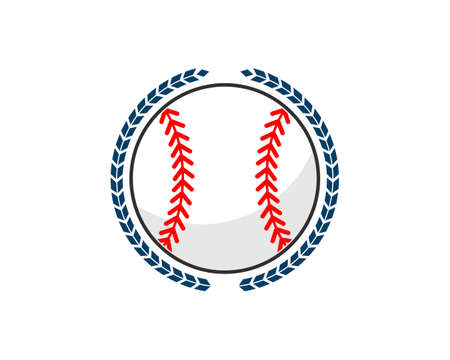 Circular wheat with base ball insideのイラスト素材