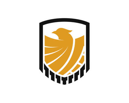 Abstract shield with patriotic eagle insideのイラスト素材