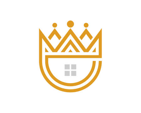 Abstract corn with window of house in gold colorsのイラスト素材