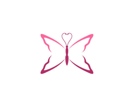 Simple flying butterfly logo design templateのイラスト素材