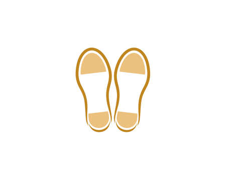 Two shoes with line art logoのイラスト素材