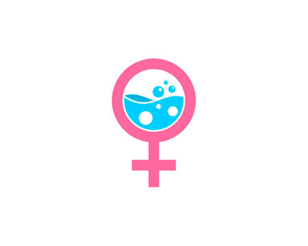 Female gender symbol with laboratory liquid insideのイラスト素材