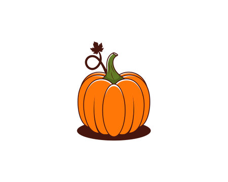 Halloween pumpkin vector illustration logoのイラスト素材
