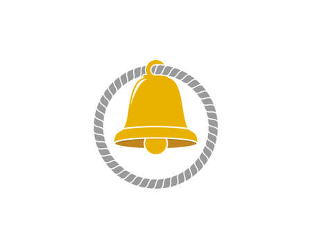 Circle rope with golden bell in the middle
