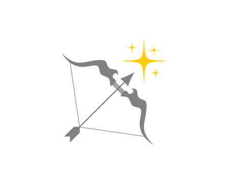 Bow and Arrow targeting stars logoのイラスト素材