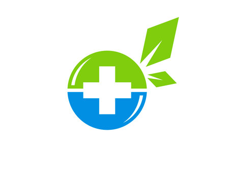 Medicine drug with green leafのイラスト素材