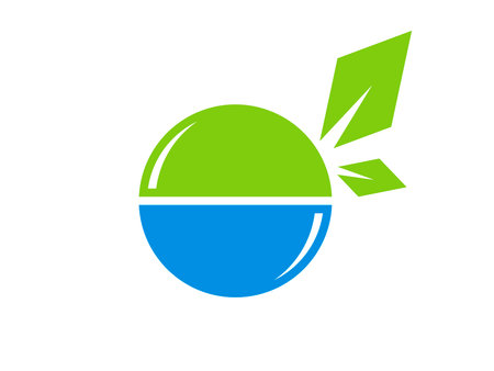 Medicine drug with green leafのイラスト素材