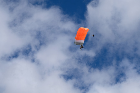 Parachute is in the sky