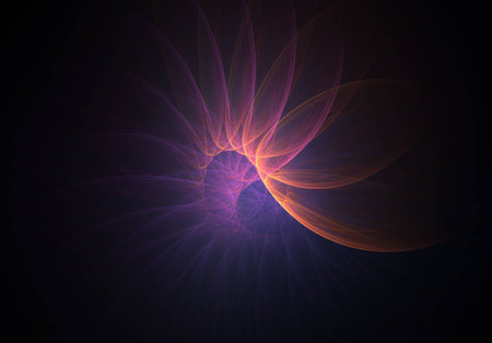 Violet fire petals abstract backgroundの写真素材