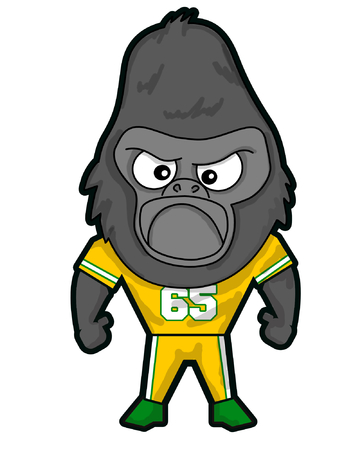 Gorilla Wearing a Jerseyのイラスト素材