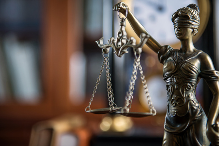 Legal office of lawyer. legal model of the goddess of justiceの写真素材