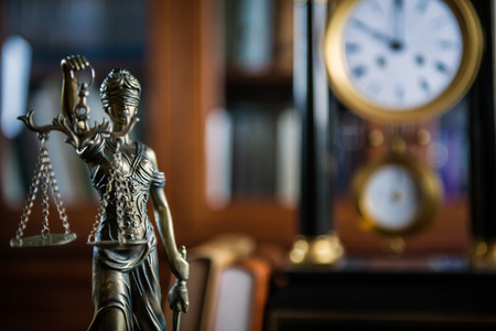 Legal office of lawyer. legal model of the goddess of justiceの写真素材
