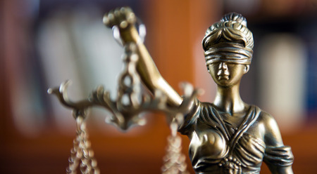 Legal office of lawyer. legal model of the goddess of justiceの写真素材