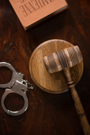 law theme, mallet of the judge, booksの写真素材