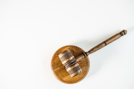 gavel on whiteの写真素材