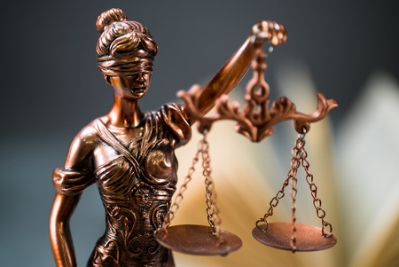 Symbols for balance and power in law and courtの写真素材