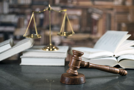 Scales of justice symbol, legal law concept image
