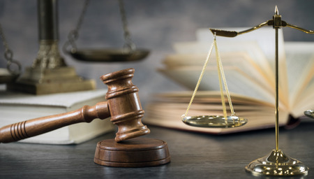 Symbol of law and justice, law and justice concept.の写真素材