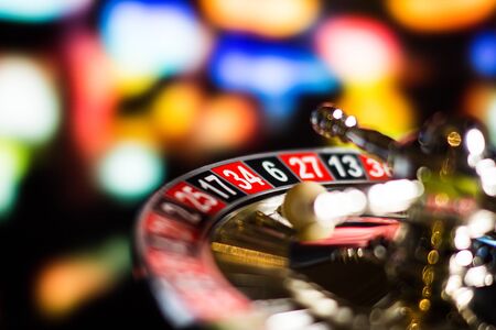 High contrast image of casino roulette