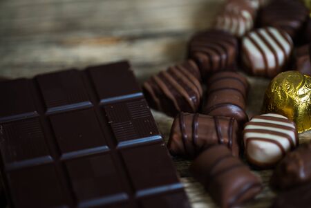 chocolates pralinesの写真素材