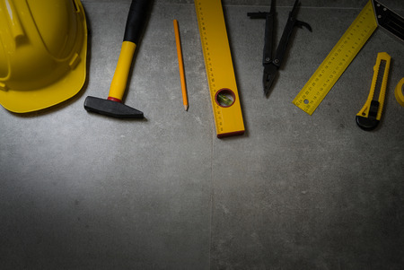 Yellow Constructor tools.の写真素材