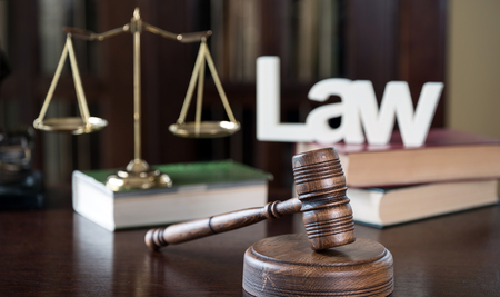 Law Concept. Judges gavelの写真素材