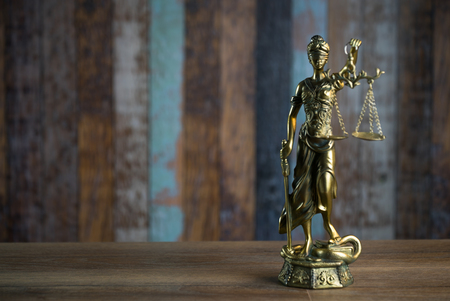 sculpture of themis, femida or justice goddessの写真素材