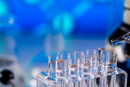 Laboratory Research - Scientific Glassware For Chemical Background