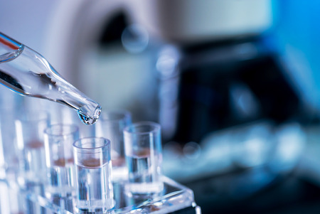 Laboratory Research - Scientific Glassware For Chemical Background