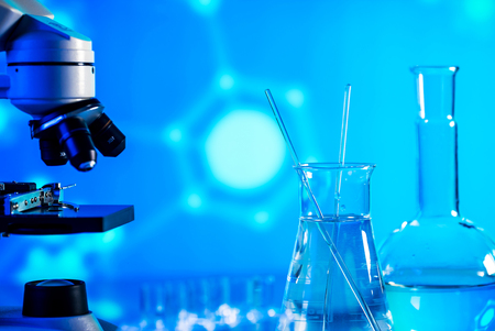 Science experiment concept background.