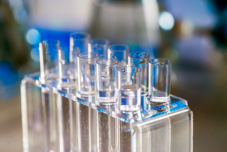 lab glassware, science laboratory research concept