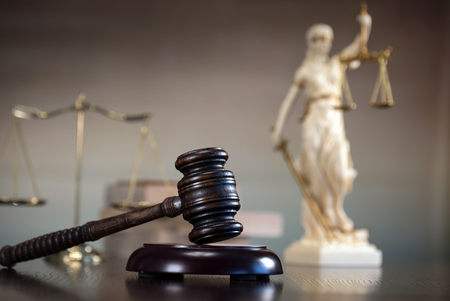 Law and Justice concept. Old Libraryの写真素材