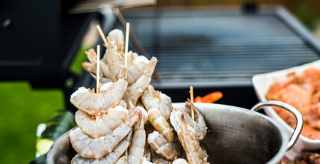 BBQ Grill Meat and Seafoodの写真素材