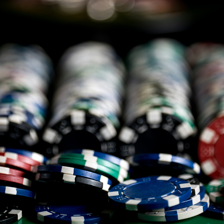 Casino concept. Poker chips,