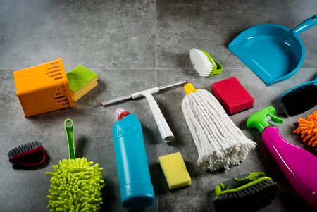 Home cleaning concept. Cleaning products.の写真素材